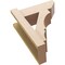 Ekena Millwork 6-in W x 14-in D x 18-in H Balboa Slat Rough Cedar Woodgrain TimberThane Outlooker, Primed Tan OUTUR060X14X18BOA24RCPR - alternate 4
